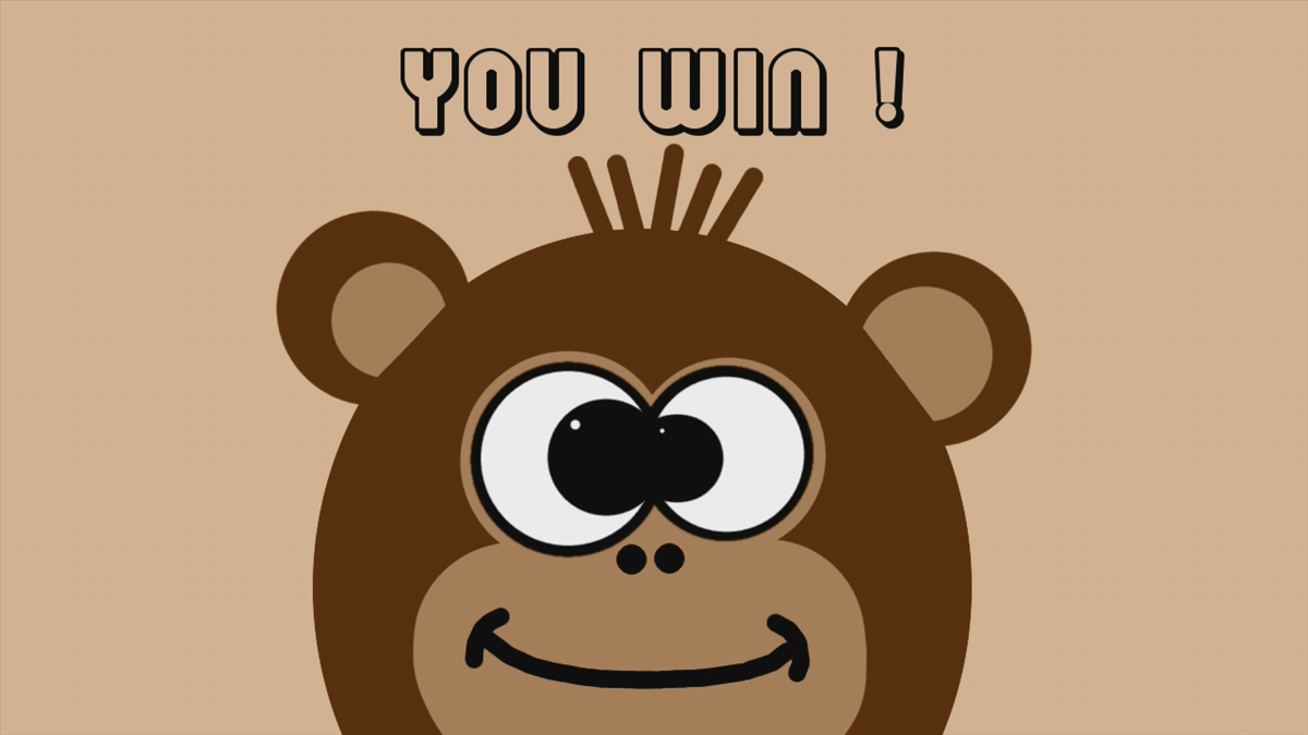 The Monkey Wants Bananas (Xbox 360) screenshot: ...and we won! (Trial version)