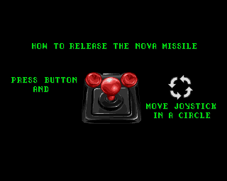 Battle Squadron (Amiga) screenshot: How to release the nova missile.