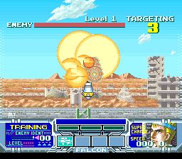 Metal Combat: Falcon's Revenge (SNES) screenshot: Destroying the enemy