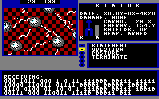 Starflight (Commodore 64) screenshot: What are these things?