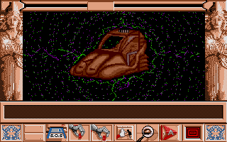 Chrono Quest II (Atari ST) screenshot: Time traveling