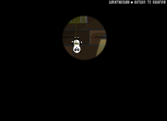 Panda Tactical Sniper (Browser) screenshot: Panda was captured... can we set him free?