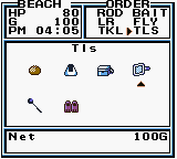 Legend of the River King 2 (Game Boy Color) screenshot: Tls