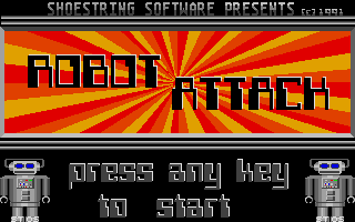 Robot Attack (Atari ST) screenshot: Title screen