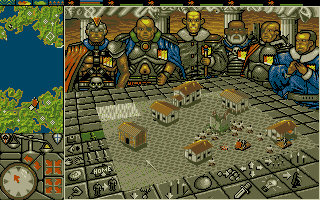 PowerMonger (Amiga) screenshot: Got a full range of additional generals.
