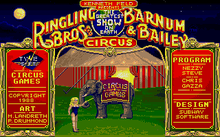 Circus Games (Atari ST) screenshot: Title screen