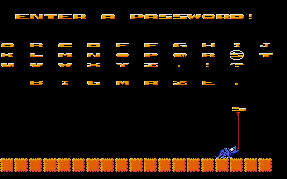 Color Clash (Atari ST) screenshot: Enter a password to continue where you left off