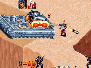 Desert Assault (Arcade) screenshot: A tank