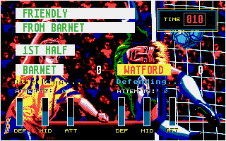 Championship Manager (Atari ST) screenshot: The game is on