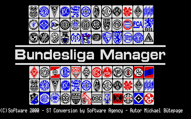 Bundesliga Manager (Atari ST) screenshot: Title screen