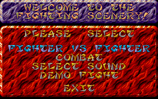 Chambers of Shaolin (Atari ST) screenshot: Fight mode menu