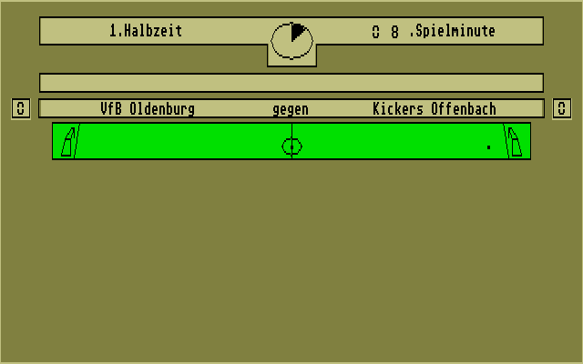 Bundesliga Manager (Atari ST) screenshot: Watching the game