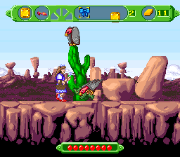 The Wizard of Oz (SNES) screenshot: Watch out for swooping birds.