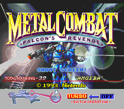 Metal Combat: Falcon's Revenge (1993) - MobyGames