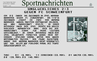 Bundesliga Manager Professional (Atari ST) screenshot: Today's news