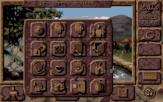Black Sect (Atari ST) screenshot: Action selection menu
