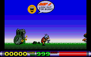 Bug Bash (Atari ST) screenshot: Starting level one