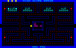 Mac Pac (Sharp MZ-80K/700/800/1500) screenshot: Starting out