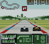 F1 World Grand Prix II for Game Boy Color (Game Boy Color) screenshot: Sharp turn.