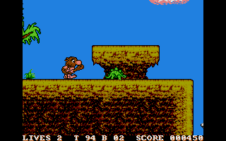 Big Nose the Caveman (Atari ST) screenshot: A green lizard