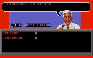 1st Division Manager (Atari ST) screenshot: This man comments the match
