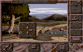 Black Sect (Atari ST) screenshot: From here I can go north, south or east