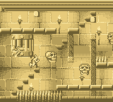 Dragon's Lair: The Legend (Game Boy) screenshot: Do not fear, the skulls are your friends!