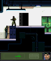 Tom Clancy's Splinter Cell (J2ME) screenshot: Hanging on a ledge