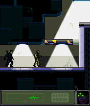 Tom Clancy's Splinter Cell (J2ME) screenshot: Sneaking up on a guard