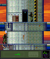 Tom Clancy's Splinter Cell (J2ME) screenshot: Hiding in a doorway