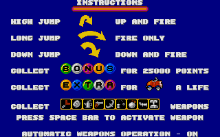 CarVup (Atari ST) screenshot: Legend