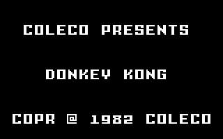 Donkey Kong (Intellivision) screenshot: Title screen