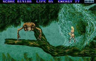 Entity (Amiga) screenshot: ... and spiders.