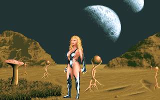 Entity (Amiga) screenshot: She was transported to a different dimension...