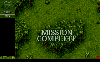 Cannon Fodder (Atari ST) screenshot: Mission compete