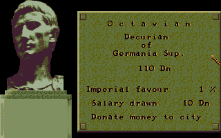 Caesar (Atari ST) screenshot: My status