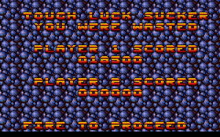 Blood Money (Atari ST) screenshot: Game over