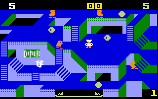 Diner (Intellivision) screenshot: Beginning the game on an easy level.