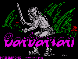 Barbarian (ZX Spectrum) screenshot: Loading Screen