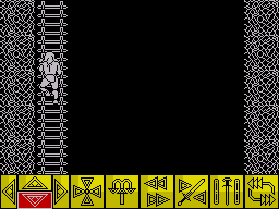 Barbarian (ZX Spectrum) screenshot: There are many ladders to climb in the game