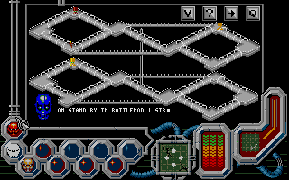 Wreckers (Atari ST) screenshot: Map of the station