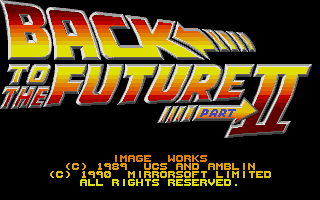 Back to the Future Part II (Atari ST) screenshot: Second title screen