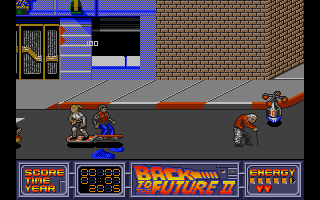 Back to the Future Part II (Atari ST) screenshot: Starting level one