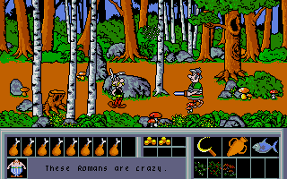 Asterix: Operation Getafix (Atari ST) screenshot: A Roman soldier