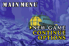 Disney's Atlantis: The Lost Empire (Game Boy Advance) screenshot: Main Menu