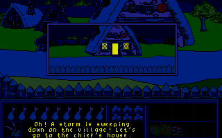 Asterix: Operation Getafix (Atari ST) screenshot: Night at the chief's house