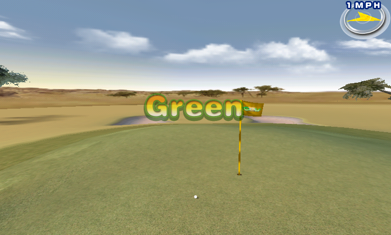 Let's Golf! 2 (Android) screenshot: Hitting green