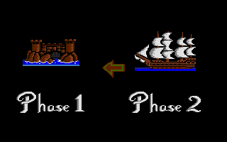 Corsarios (Atari ST) screenshot: Select phase