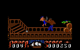 Corsarios (Atari ST) screenshot: Hey! Let me go!