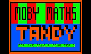 Moby Maths (TRS-80 CoCo) screenshot: Loading screen